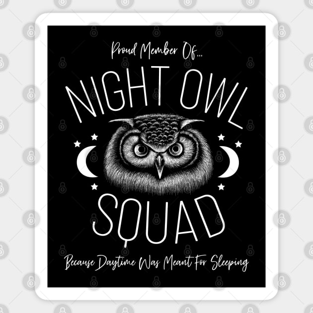 Night Owl Squad Magnet by Shanz Night Owl Squad